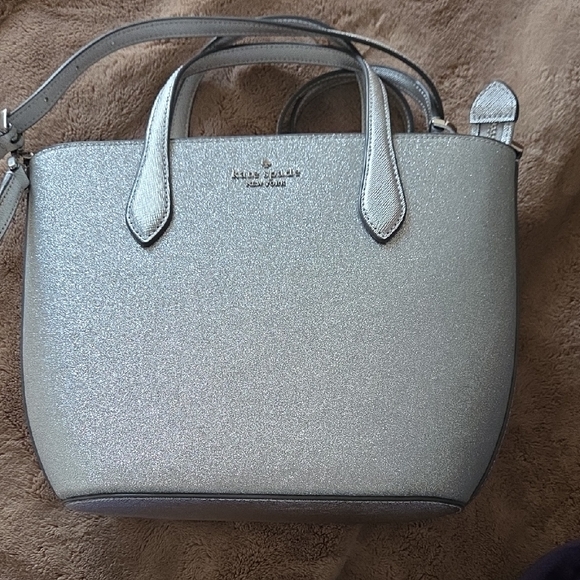 Kate Spade Glittering Silver Satchel - Picture 1 of 11